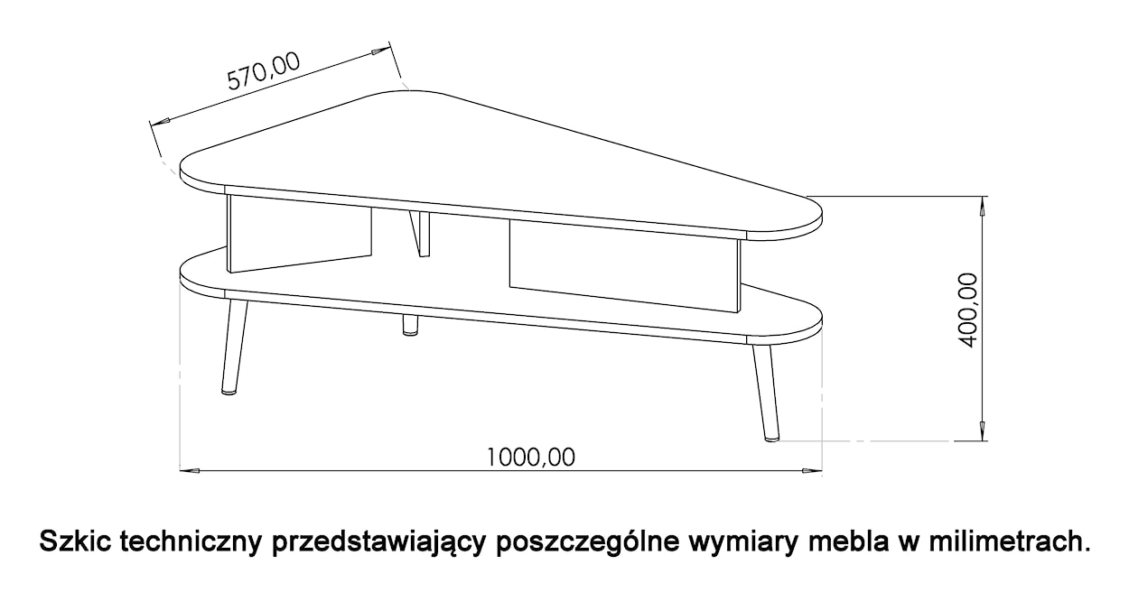 Stolik kawowy Rinnili Czarny grafit/Captains Deck  - zdjęcie 4