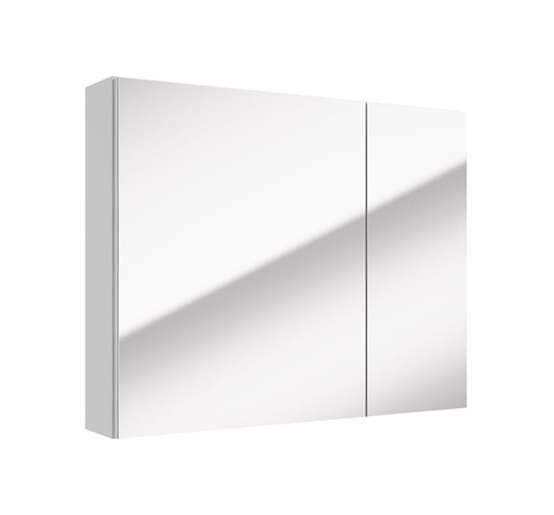 Szafka łazienkowa wisząca Stouq 80x60x15 cm z lustrem biała 