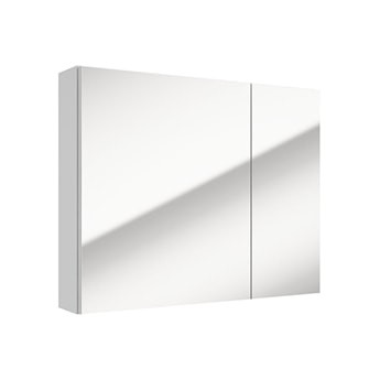 Szafka łazienkowa wisząca Stouq 80x60x15 cm z lustrem biała