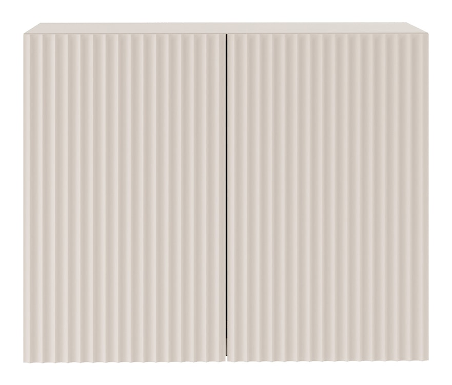 Komoda dwudrzwiowa Sunds z ryflowanymi frontami 100 cm kaszmir  - zdjęcie 4