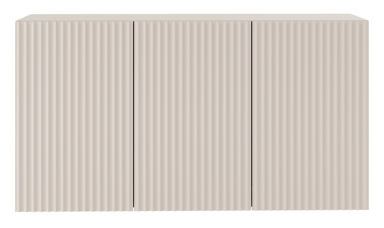 Komoda trzydrzwiowa Sunds z ryflowanymi frontami 150 cm kaszmir  - zdjęcie 4