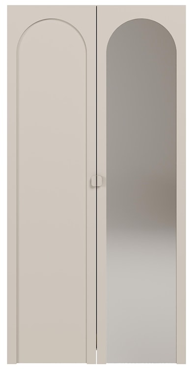 Szafa dwudrzwiowa Arkadia z frezowanym frontem i lustrem 100 cm kaszmir  - zdjęcie 4