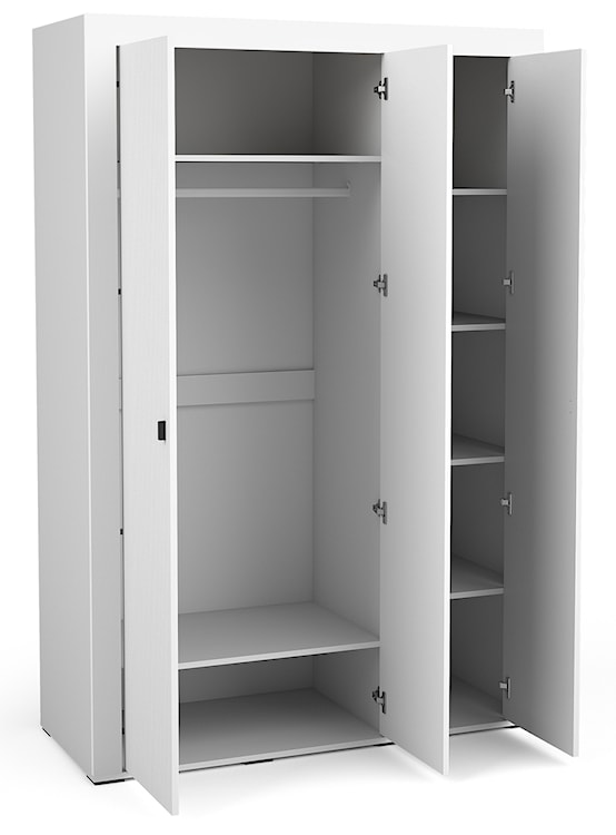Szafa trzydrzwiowa Lammila z lustrem 132 cm biały / dąb whisky  - zdjęcie 3