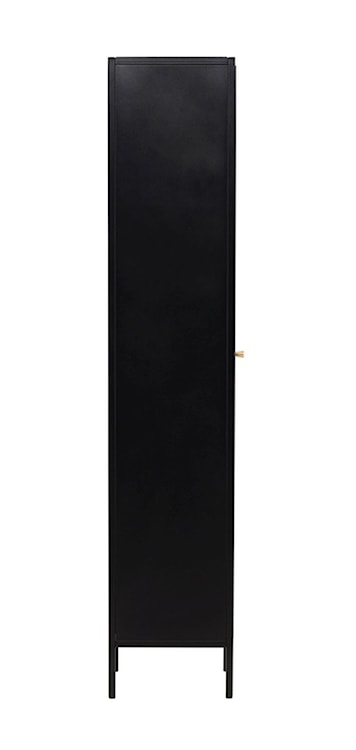 Witryna Bequiti 180x37 cm wysoka czarna z drzwiczkami  - zdjęcie 8