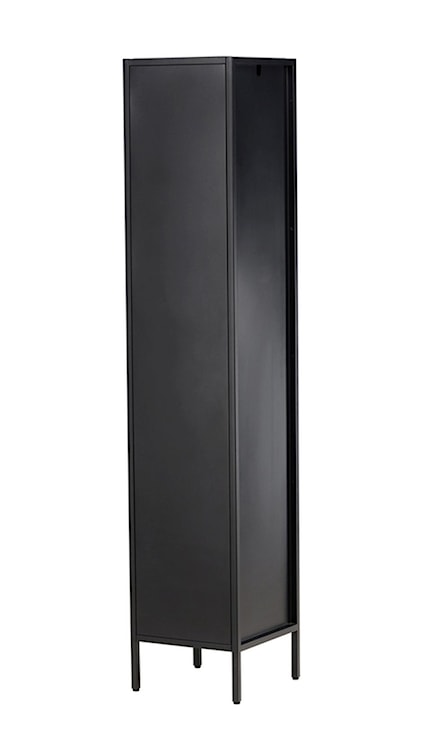 Witryna Bequiti 180x37 cm wysoka czarna z drzwiczkami  - zdjęcie 9
