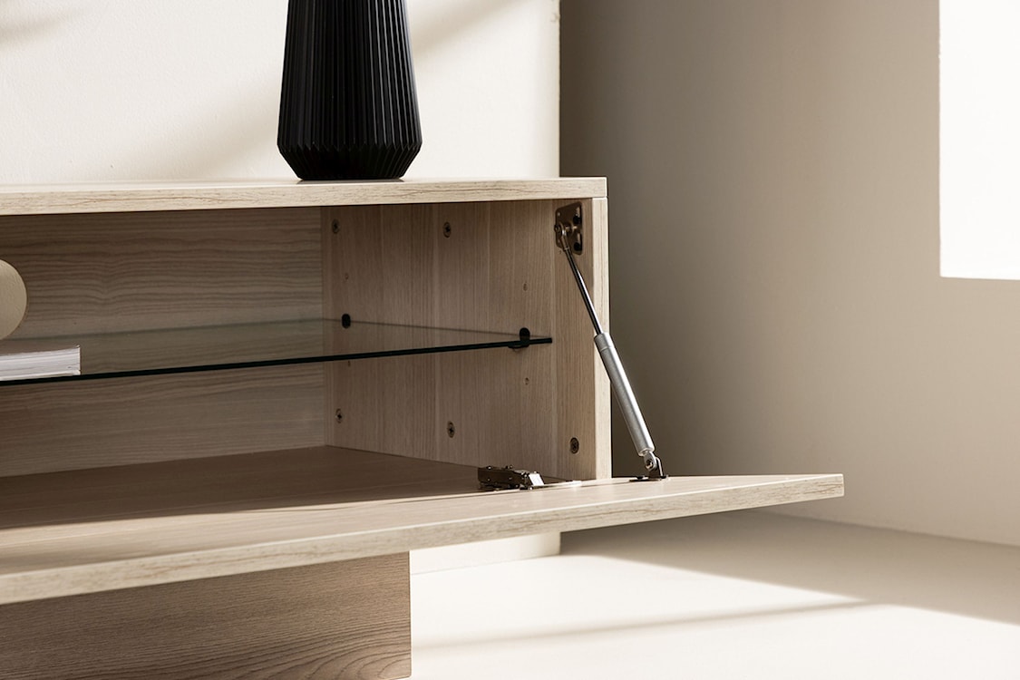 Szafka RTV Siveran 160x45 cm w kolorze naturalnym  - zdjęcie 6