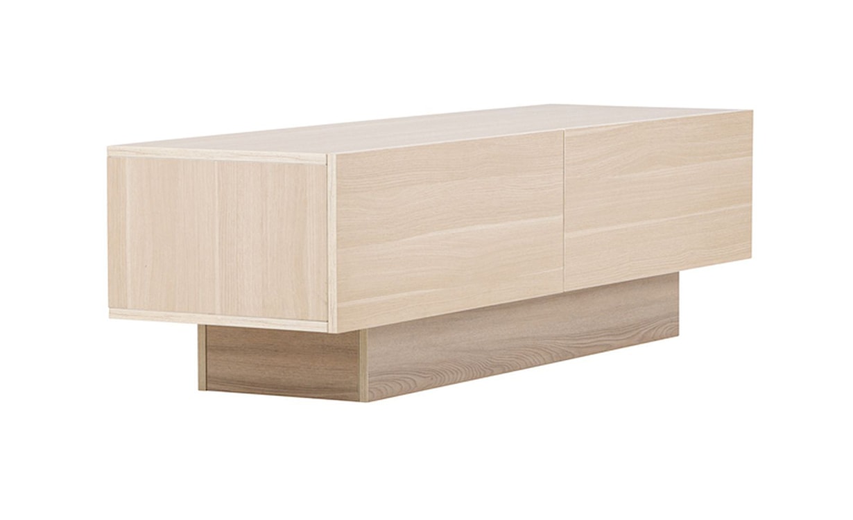 Szafka RTV Siveran 160x45 cm w kolorze naturalnym  - zdjęcie 8