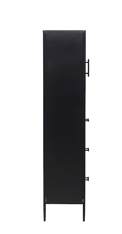 Komoda wysoka Speales 160x70 cm z trzema szufladami czarna  - zdjęcie 7