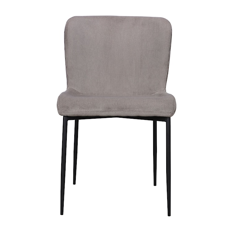 Krzesło tapicerowane Neul jasnoszary sztruks na czarnych nogach  - zdjęcie 5