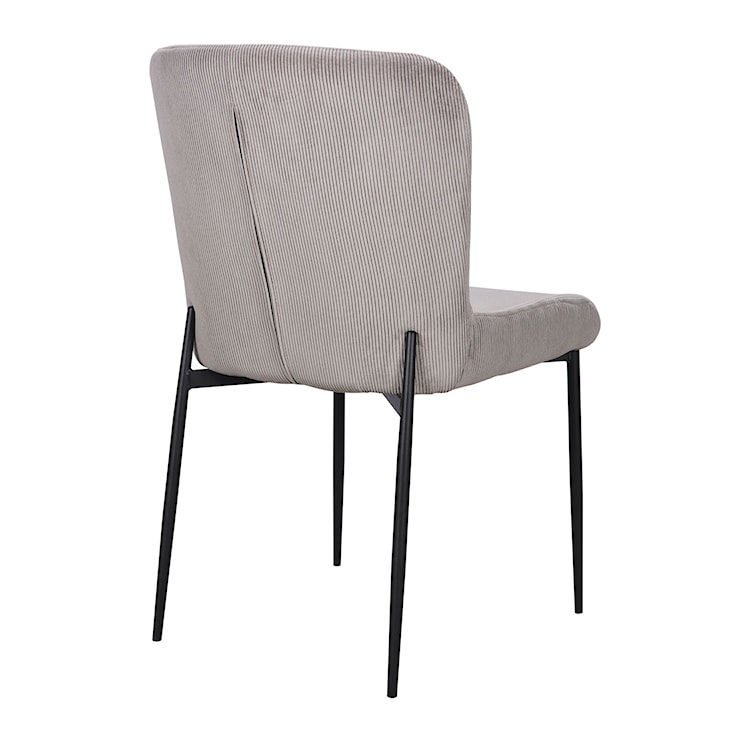 Krzesło tapicerowane Neul jasnoszary sztruks na czarnych nogach  - zdjęcie 9