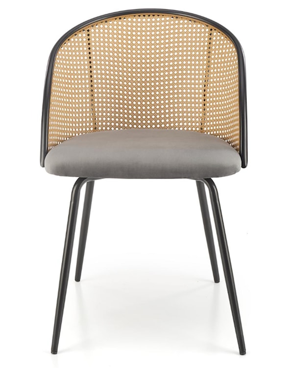 Krzesło z tworzywa Inaches technoratan/ szary velvet  - zdjęcie 2