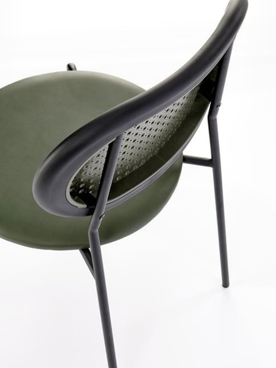 Krzesło z tworzywa Haplest technoratan/ekoskóra zielone  - zdjęcie 5