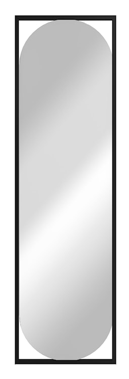 Lustro ścienne Thelmen 132x37 cm w czarnej ramie  - zdjęcie 4