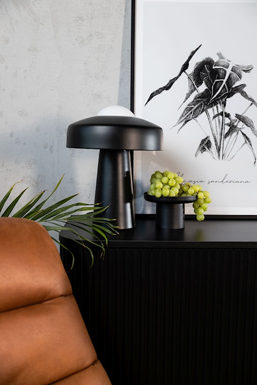 Lampa stołowa Time czarna szklany klosz  - zdjęcie 3