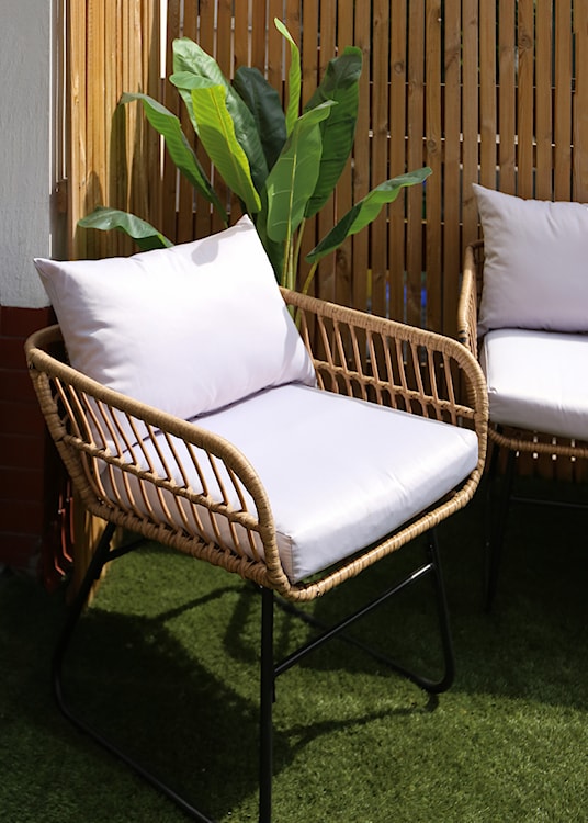 Zestaw mebli ogrodowych Titawin sofa z dwoma fotelami i dwoma stolikami  - zdjęcie 2