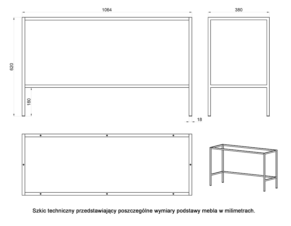 Toaletka Evo z szufladami i stelażem 110 cm Beż piaskowy  - zdjęcie 9