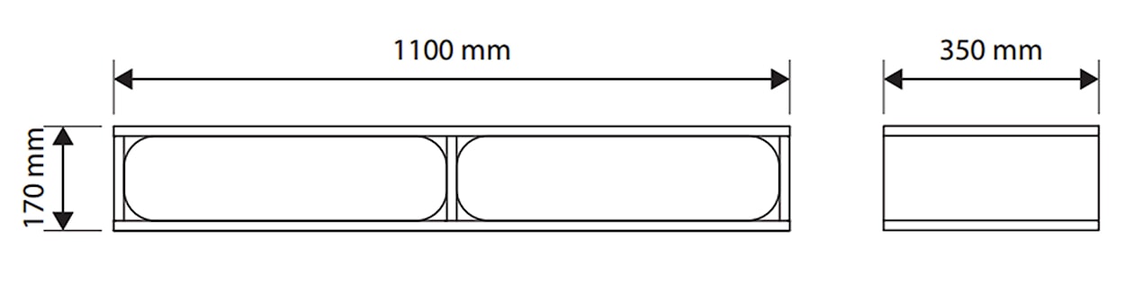 Toaletka wisząca Wuwu z dwiema szufladami 110 cm szarobeżowa  - zdjęcie 7