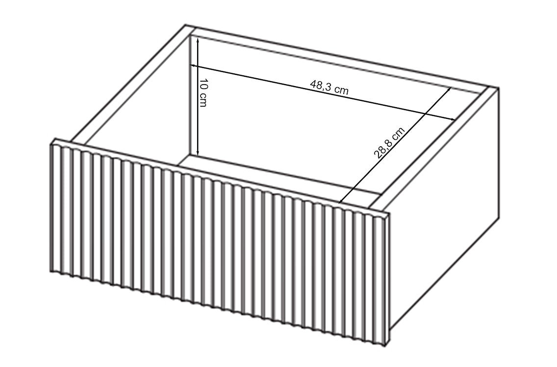 Toaletka Veldio z frezowanym frontem i dwiema szufladami 110 cm Biała wisząca  - zdjęcie 8