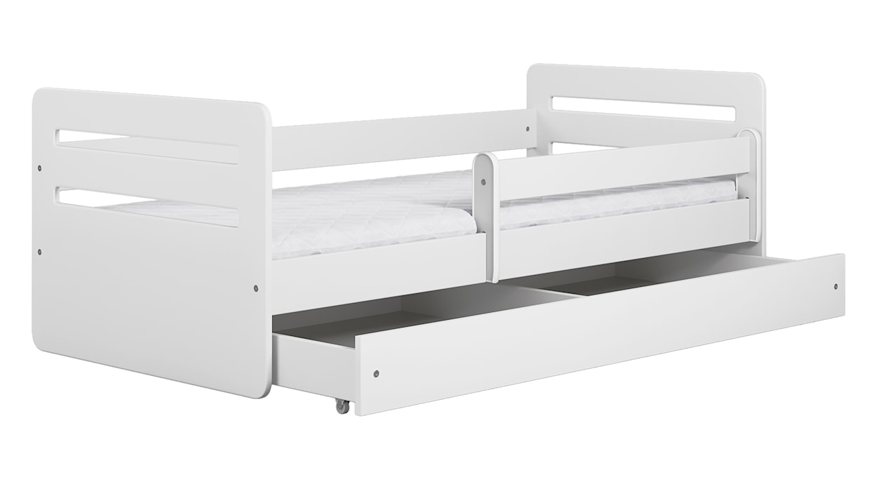 Łóżko dziecięce Brannigan 160x80 cm z materacem białe  - zdjęcie 5