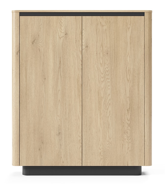 Komoda dwudrzwiowa Torro wysoka 113 cm dąb cremona/czarny na cokole  - zdjęcie 6