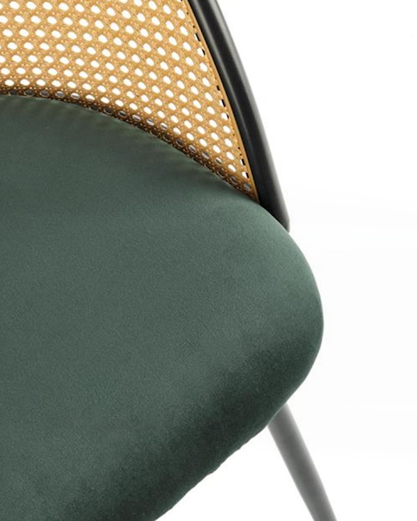Krzesło z tworzywa Inaches technoratan/ zielony velvet  - zdjęcie 4