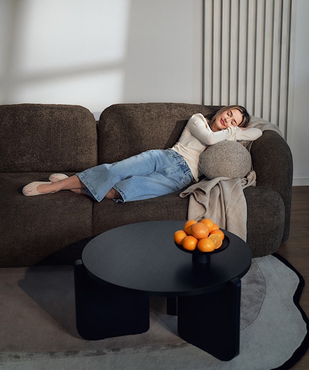 Kanapa rozkładana trzyosobowa Tvoya brązowa boucle  - zdjęcie 6