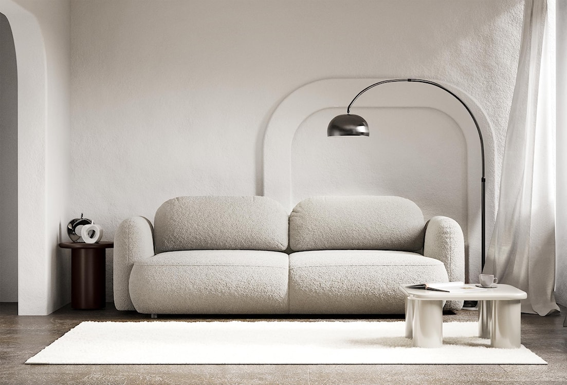 Stolik kawowy Vellity 70x70 cm beżowy wysoki połysk  - zdjęcie 3