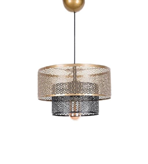 Lampa wisząca Ovaneons czarno/złota 