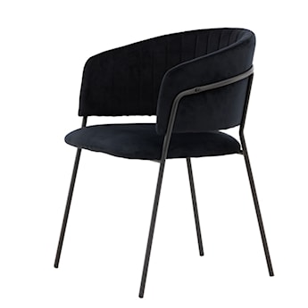 Krzesło tapicerowane Subneth czarny velvet