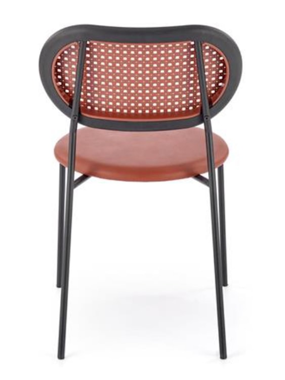 Krzesło z tworzywa Haplest technoratan/ekoskóra bordowe  - zdjęcie 10
