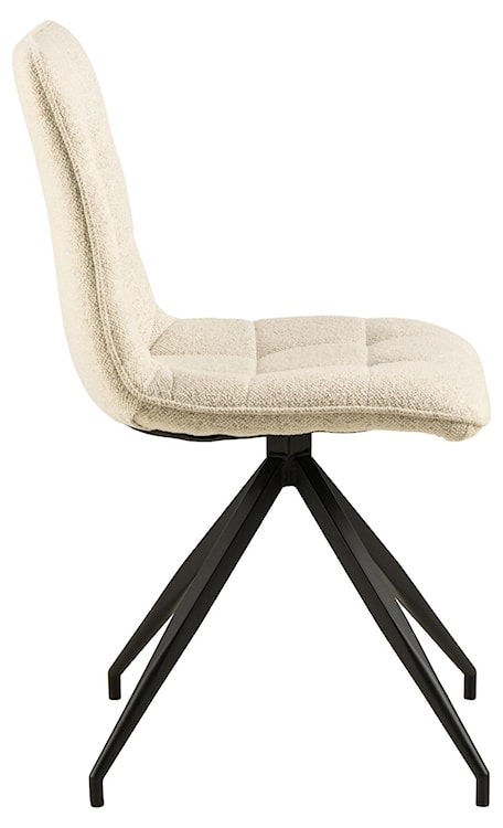 Krzesło tapicerowane Valeror pikowane kremowe boucle  - zdjęcie 4