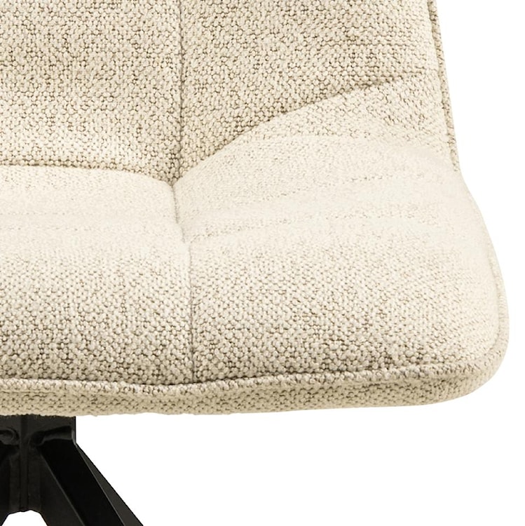 Krzesło tapicerowane Valeror pikowane kremowe boucle  - zdjęcie 6