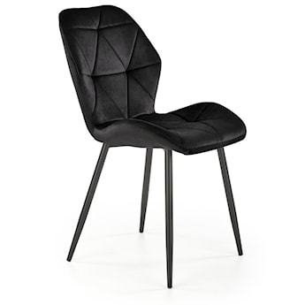Krzesło tapicerowane Varkala czarny velvet