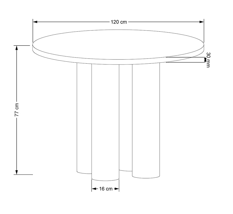 Stół okrągły Divisolity średnica 120 cm dąb naturalny  - zdjęcie 12