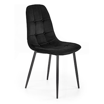 Krzesło tapicerowane Ligally pikowane czarne