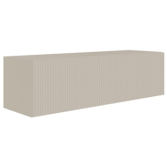 Szafka RTV jednodrzwiowa Veldio wisząca z ryflowanym frontem 100 cm szary beż