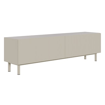 Szafka RTV Veldio New z frezowanym frontem 140 cm szary beż