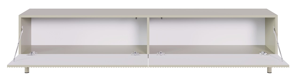 Szafka RTV Veldio New z frezowanym frontem 175 cm szary beż  - zdjęcie 9