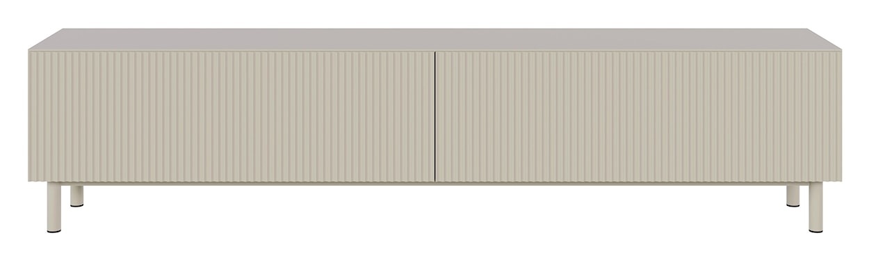 Szafka RTV Veldio New z frezowanym frontem 175 cm szary beż  - zdjęcie 6