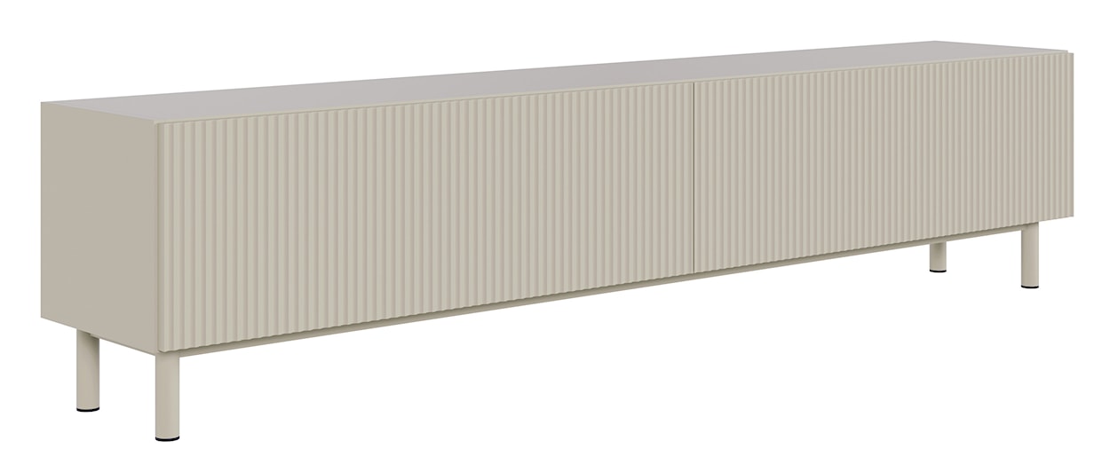 Szafka RTV Veldio New z frezowanym frontem 175 cm szary beż