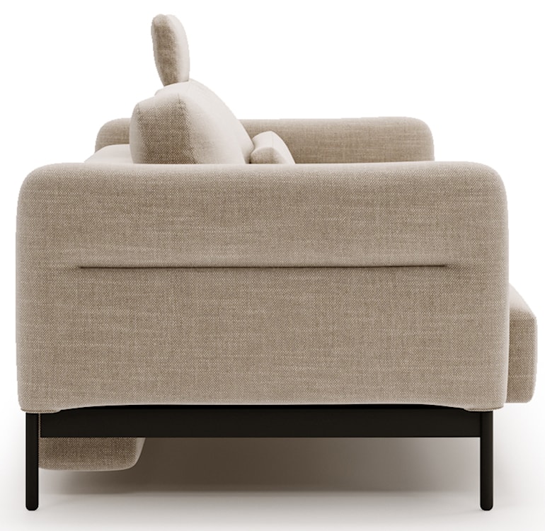 Kanapa rozkładana trzyosobowa Solianero beżowa plecionka  - zdjęcie 9