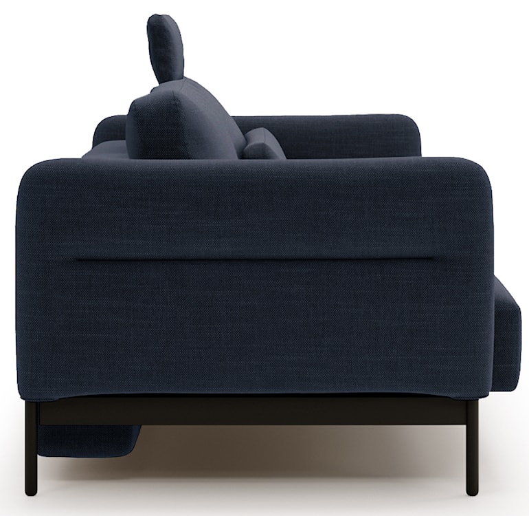 Kanapa rozkładana trzyosobowa Solianero granatowa plecionka  - zdjęcie 9