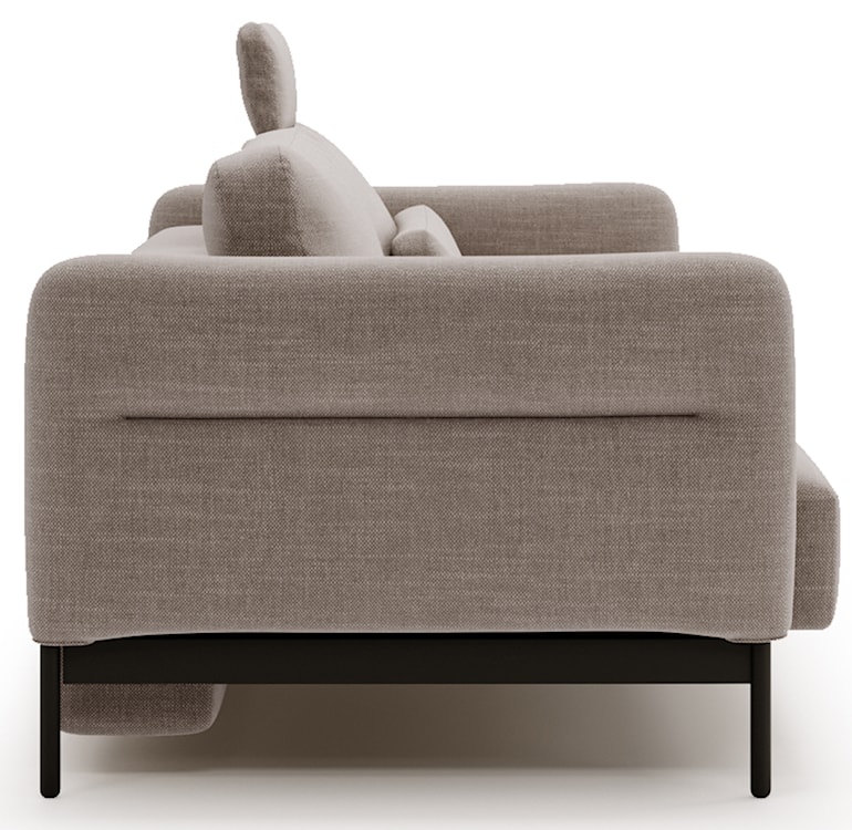 Kanapa rozkładana trzyosobowa Solianero szarobeżowa plecionka  - zdjęcie 9