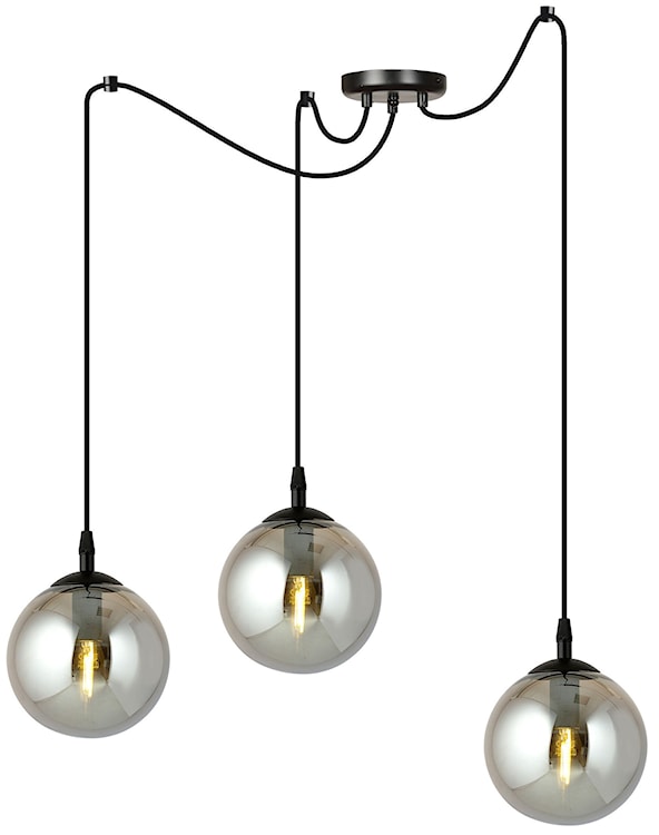 Lampa wisząca Vetralla grafitowa x3  - zdjęcie 3