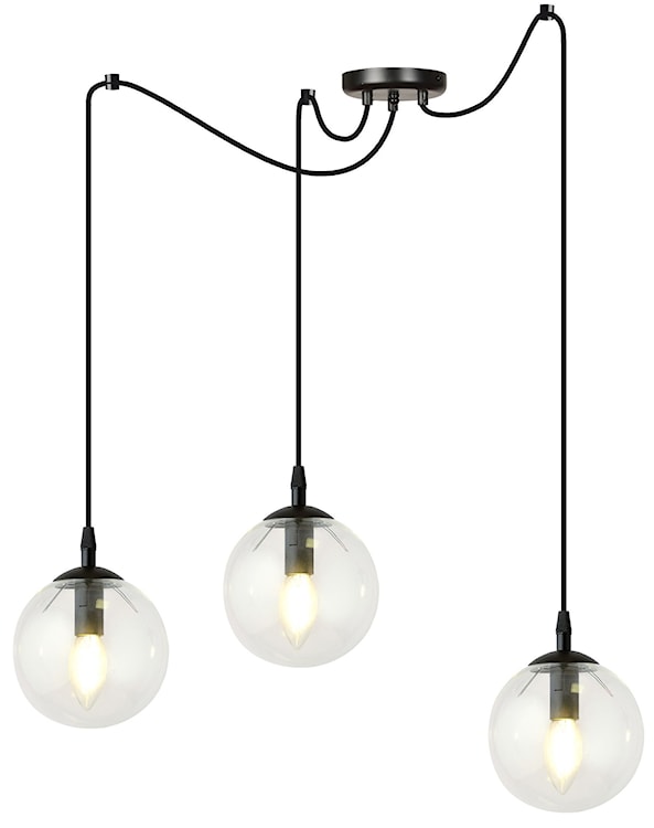 Lampa wisząca Vetralla transparentna x3  - zdjęcie 3