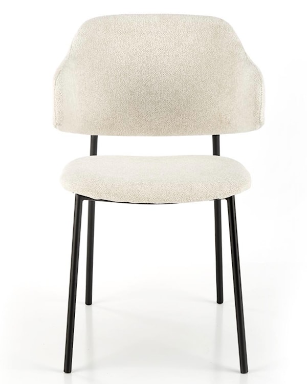 Krzesło tapicerowane Roomely z podłokietnikami kremowy  - zdjęcie 3