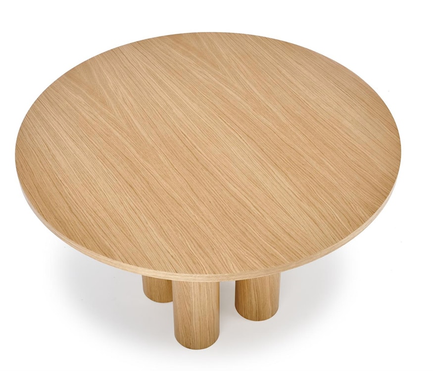 Stół okrągły Divisolity średnica 120 cm dąb naturalny  - zdjęcie 11