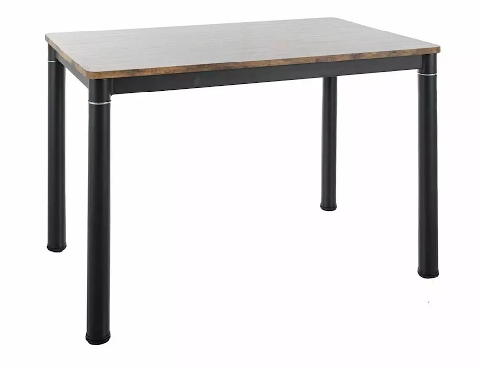 Stół do jadalni Skast prostokątny 110x70 cm orzech vintage/ czarny mat