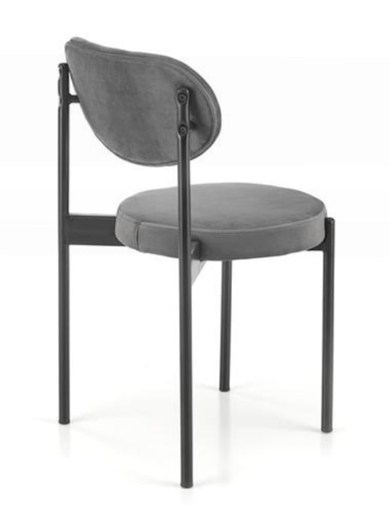 Krzesło tapicerowane Gaspler szary velvet  - zdjęcie 4