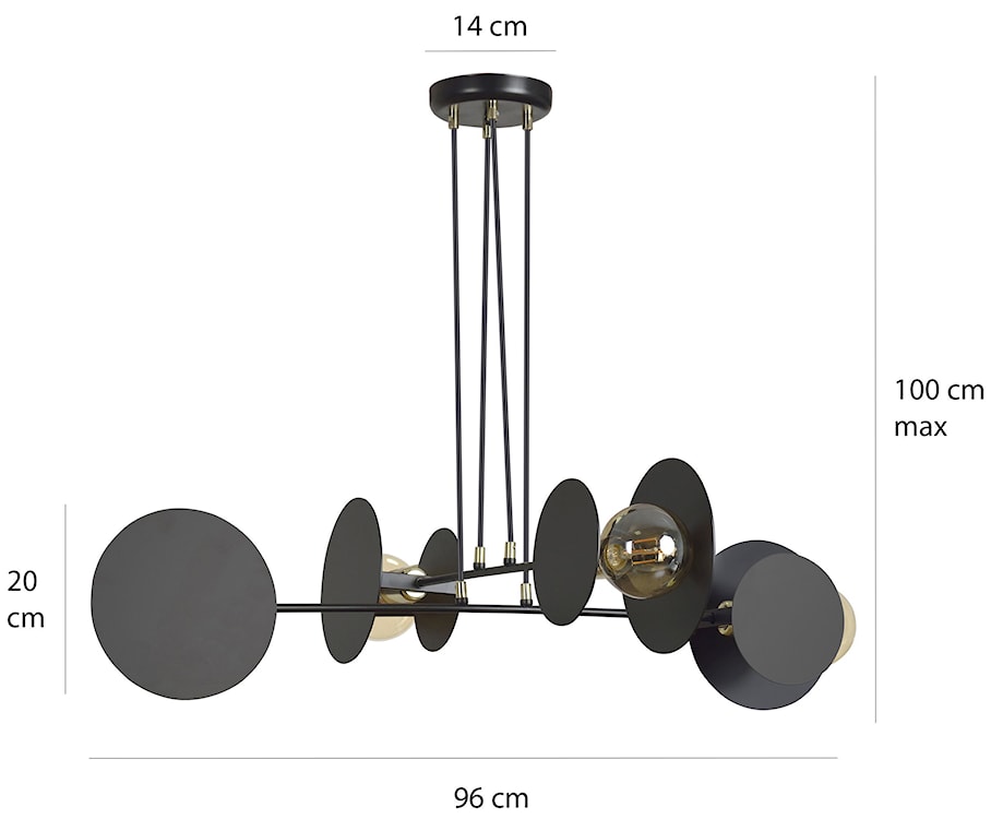 Lampa wisząca Viverone czarna  - zdjęcie 11